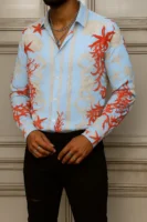 VERSACE Long Sleeves Button Down Shirt Limited For Men DC-CCY-09072521