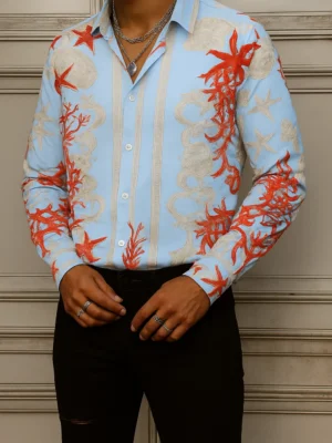 VERSACE Long Sleeves Button Down Shirt Limited For Men DC-CCY-09072521