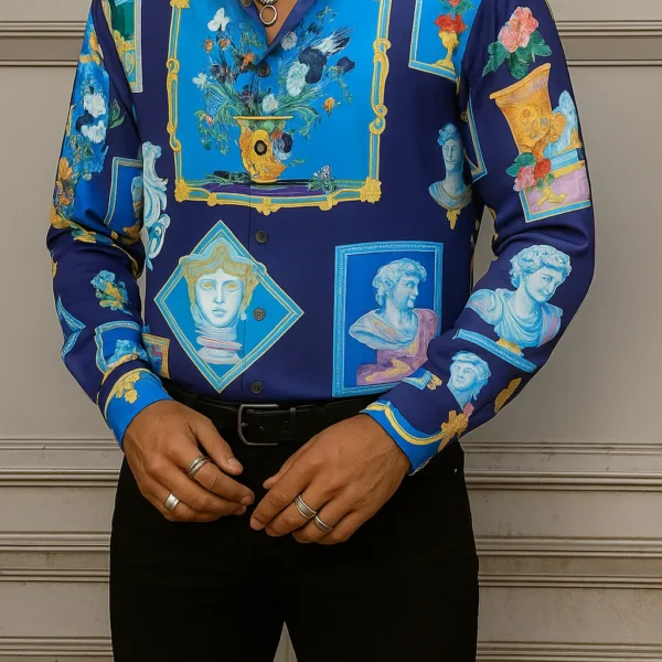 VERSACE Long Sleeves Button Down Shirt Limited For Men DC-CCY-09072522