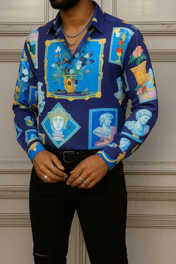 VERSACE Long Sleeves Button Down Shirt Limited For Men DC-CCY-09072522