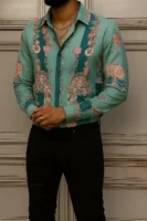 VERSACE Long Sleeves Button Down Shirt Limited For Men DC-CCY-09072525