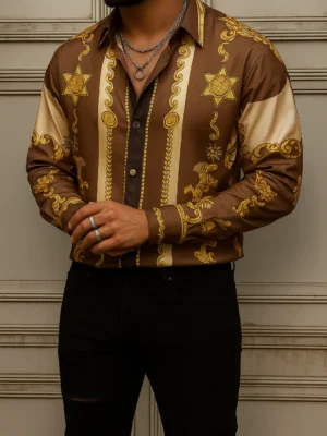 VERSACE Long Sleeves Button Down Shirt Limited For Men DC-CCY-20062509