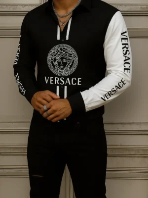 VERSACE Long Sleeves Button Down Shirt Limited For Men DC-CCY-30062504