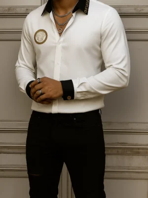 VERSACE Long Sleeves Button Down Shirt Limited For Men DC-CCY-22062502