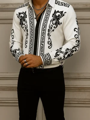 VERSACE Long Sleeves Button Down Shirt Limited For Men DC-CCY-30062505