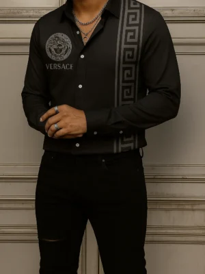 VERSACE Long Sleeves Button Down Shirt Limited For Men DC-CCY-22062500