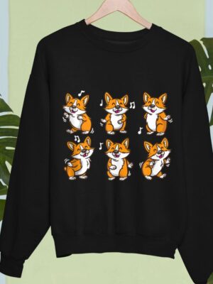 Mecurino – Cute Floss Dancing Corgi Puppies Dog Sweatshirt